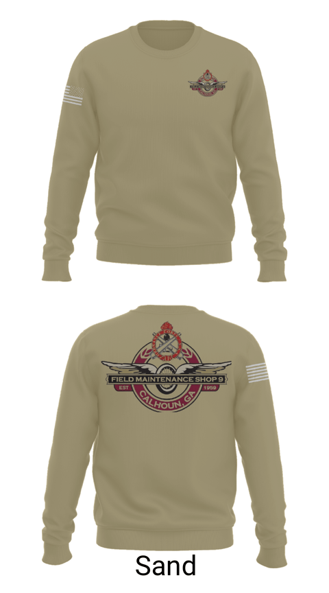Crew Neck Sweatshirt, FMS Calhoun, National Guard, Teamtime, Team time, sublimation, custom sports apparel, team uniforms, spirit wear, spiritwear, sports uniforms, custom shirts, team store, custom team store, fundraiser sports, apparel fundraiser