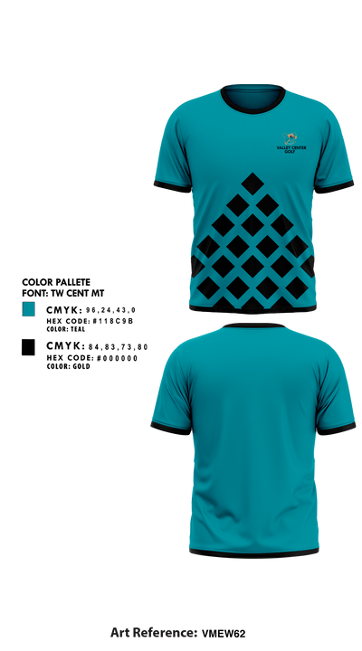 Valley Center High School Golf 97137509 Short Sleeve Performance Shirt - 1