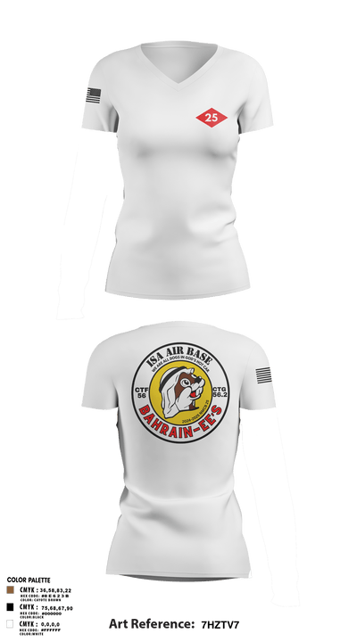 NMCB 25 CTG 56.2 1038255 Women's Short Sleeve V-neck Shirt - 106