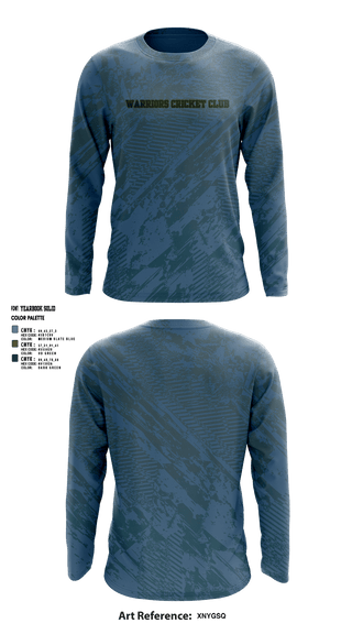 Long Sleeve Performance Shirt, Warriors Cricket club, Cross Country, Teamtime, Team time, sublimation, custom sports apparel, team uniforms, spirit wear, spiritwear, sports uniforms, custom shirts, team store, custom team store, fundraiser sports, apparel fundraiser