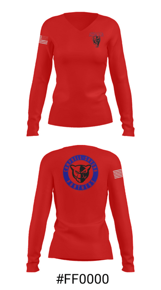 Women's Long Sleeve Vneck Shirt, Campbell-Savona Senior High School Track, Track & Field, Teamtime, Team time, sublimation, custom sports apparel, team uniforms, spirit wear, spiritwear, sports uniforms, custom shirts, team store, custom team store, fundraiser sports, apparel fundraiser