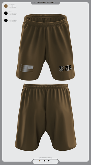 Athletic Shorts With Pockets, 35 CES, Air Force, Teamtime, Team time, sublimation, custom sports apparel, team uniforms, spirit wear, spiritwear, sports uniforms, custom shirts, team store, custom team store, fundraiser sports, apparel fundraiser