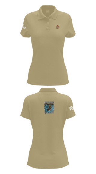 Women's Short Sleeve Performance Polo, 34th DSB, Army, Teamtime, Team time, sublimation, custom sports apparel, team uniforms, spirit wear, spiritwear, sports uniforms, custom shirts, team store, custom team store, fundraiser sports, apparel fundraiser