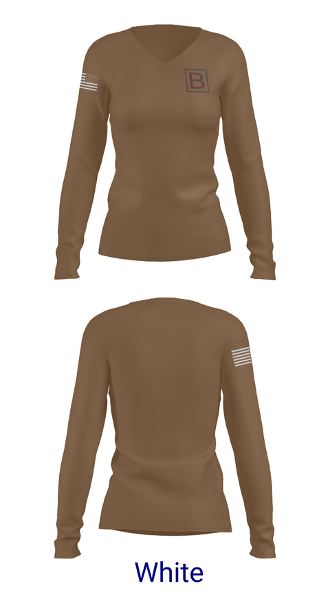 Womens Long Sleeve Vneck Shirt, Big bacon, , Teamtime, Team time, sublimation, custom sports apparel, team uniforms, spirit wear, spiritwear, sports uniforms, custom shirts, team store, custom team store, fundraiser sports, apparel fundraiser