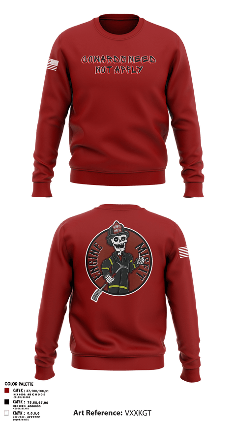Crew Neck Sweatshirt, Engine 12, Fire Department, Teamtime, Team time, sublimation, custom sports apparel, team uniforms, spirit wear, spiritwear, sports uniforms, custom shirts, team store, custom team store, fundraiser sports, apparel fundraiser