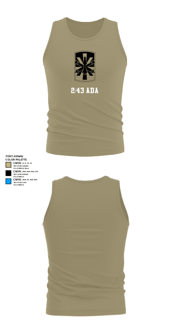 Tank Top, 2/43 ADA, Army, Teamtime, Team time, sublimation, custom sports apparel, team uniforms, spirit wear, spiritwear, sports uniforms, custom shirts, team store, custom team store, fundraiser sports, apparel fundraiser