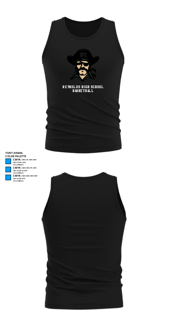 Tank Top, Reynolds High School Basketball, Men's Basketball, Teamtime, Team time, sublimation, custom sports apparel, team uniforms, spirit wear, spiritwear, sports uniforms, custom shirts, team store, custom team store, fundraiser sports, apparel fundraiser