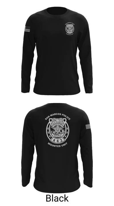 San Marcos Police Mounted Unit 48191371 Long Sleeve Performance Shirt 25