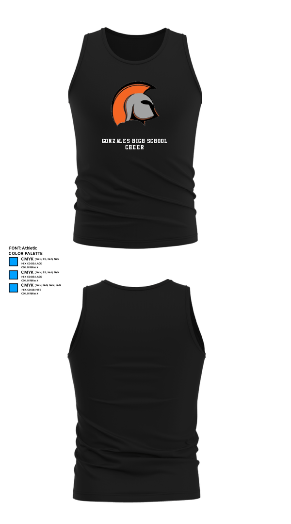 Tank Top, Gonzales High School Cheer, Cheer, Teamtime, Team time, sublimation, custom sports apparel, team uniforms, spirit wear, spiritwear, sports uniforms, custom shirts, team store, custom team store, fundraiser sports, apparel fundraiser