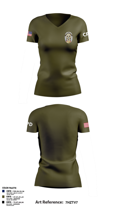 undefined Women's Short Sleeve V-neck Shirt - 5