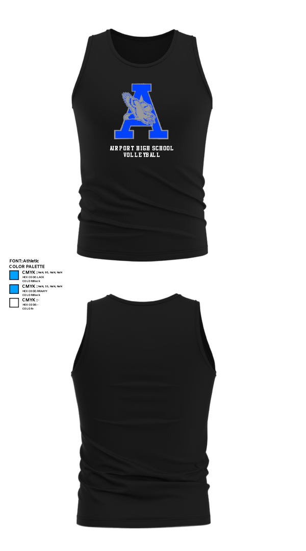 Tank Top, Airport High School Volleyball, Women's Volleyball, Teamtime, Team time, sublimation, custom sports apparel, team uniforms, spirit wear, spiritwear, sports uniforms, custom shirts, team store, custom team store, fundraiser sports, apparel fundraiser