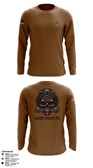Long Sleeve Performance Shirt, 531st Hospital Center, Army, Teamtime, Team time, sublimation, custom sports apparel, team uniforms, spirit wear, spiritwear, sports uniforms, custom shirts, team store, custom team store, fundraiser sports, apparel fundraiser