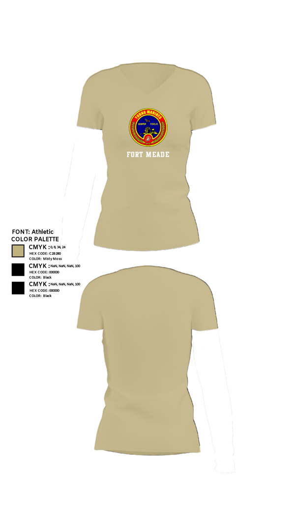 Women's Short Sleeve Vneck Shirt, Fort meade, Marines, Teamtime, Team time, sublimation, custom sports apparel, team uniforms, spirit wear, spiritwear, sports uniforms, custom shirts, team store, custom team store, fundraiser sports, apparel fundraiser