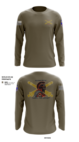 Long Sleeve Performance Shirt, ALPHA ROCK, Army, Teamtime, Team time, sublimation, custom sports apparel, team uniforms, spirit wear, spiritwear, sports uniforms, custom shirts, team store, custom team store, fundraiser sports, apparel fundraiser