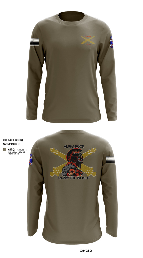 Long Sleeve Performance Shirt, ALPHA ROCK, Army, Teamtime, Team time, sublimation, custom sports apparel, team uniforms, spirit wear, spiritwear, sports uniforms, custom shirts, team store, custom team store, fundraiser sports, apparel fundraiser