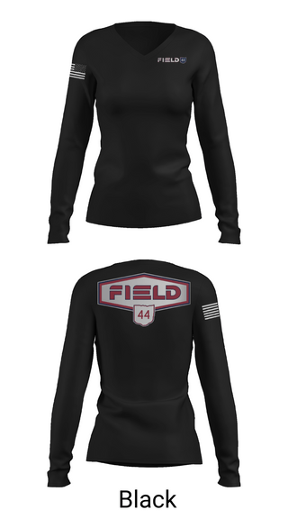Womens Long Sleeve Vneck Shirt 1, Field44, , Teamtime, Team time, sublimation, custom sports apparel, team uniforms, spirit wear, spiritwear, sports uniforms, custom shirts, team store, custom team store, fundraiser sports, apparel fundraiser