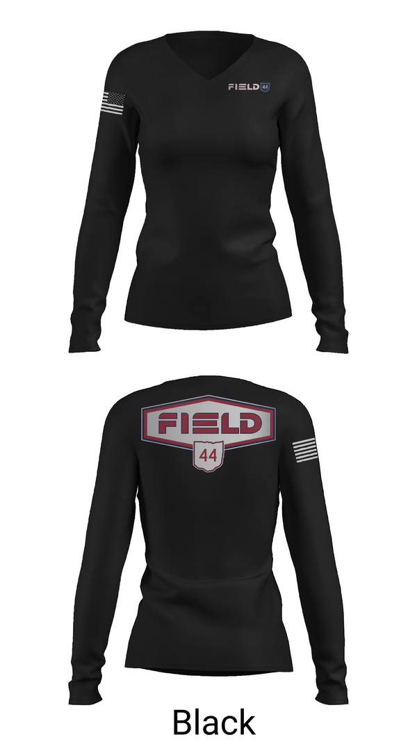 Womens Long Sleeve Vneck Shirt 1, Field44, , Teamtime, Team time, sublimation, custom sports apparel, team uniforms, spirit wear, spiritwear, sports uniforms, custom shirts, team store, custom team store, fundraiser sports, apparel fundraiser