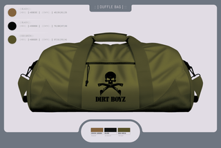 Duffle Bag, Dirt boyz, Air Force, Teamtime, Team time, sublimation, custom sports apparel, team uniforms, spirit wear, spiritwear, sports uniforms, custom shirts, team store, custom team store, fundraiser sports, apparel fundraiser