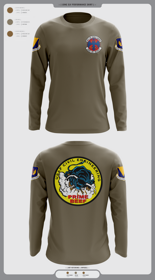 Long Sleeve Performance Shirt, 786th CES, Air Force, Teamtime, Team time, sublimation, custom sports apparel, team uniforms, spirit wear, spiritwear, sports uniforms, custom shirts, team store, custom team store, fundraiser sports, apparel fundraiser