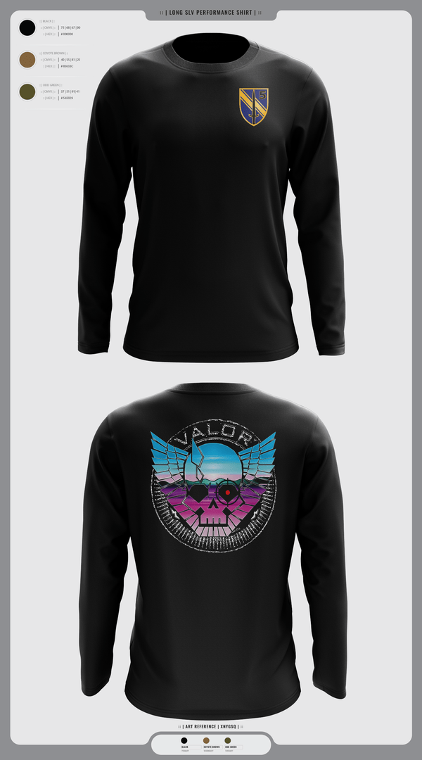 Long Sleeve Performance Shirt, VALOR CO. 5BN, 1SFAB, Army, Teamtime, Team time, sublimation, custom sports apparel, team uniforms, spirit wear, spiritwear, sports uniforms, custom shirts, team store, custom team store, fundraiser sports, apparel fundraiser