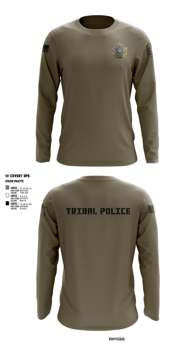 Eastern Shawnee Tribal Police 67427450 Long Sleeve Performance Shirt - 9