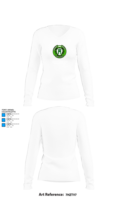 White Settlement Youth Association Soccer 16472718 Women's Long Sleeve V-neck Shirt - 15