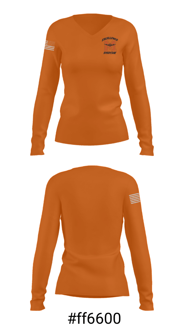 Women's Long Sleeve Vneck Shirt, Macomb Senior High School Baseball, Baseball, Teamtime, Team time, sublimation, custom sports apparel, team uniforms, spirit wear, spiritwear, sports uniforms, custom shirts, team store, custom team store, fundraiser sports, apparel fundraiser