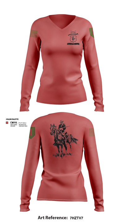 CGMCG 4385904 Women's Long Sleeve V-neck Shirt - 6