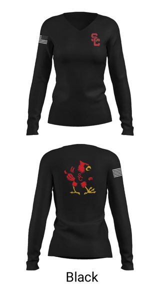 Womens Long Sleeve Vneck Shirt, Scott County High School Golf, Golf, Teamtime, Team time, sublimation, custom sports apparel, team uniforms, spirit wear, spiritwear, sports uniforms, custom shirts, team store, custom team store, fundraiser sports, apparel fundraiser