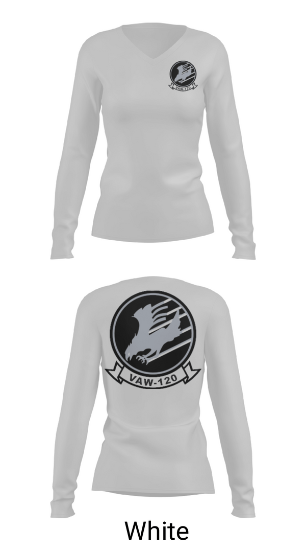 Women's Long Sleeve Vneck Shirt, VAW 120, Navy, Teamtime, Team time, sublimation, custom sports apparel, team uniforms, spirit wear, spiritwear, sports uniforms, custom shirts, team store, custom team store, fundraiser sports, apparel fundraiser