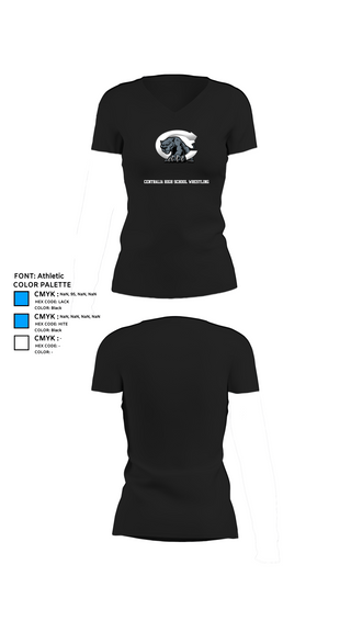 Womens Short Sleeve Vneck Shirt, Centralia High School Wrestling, Wrestling, Teamtime, Team time, sublimation, custom sports apparel, team uniforms, spirit wear, spiritwear, sports uniforms, custom shirts, team store, custom team store, fundraiser sports, apparel fundraiser