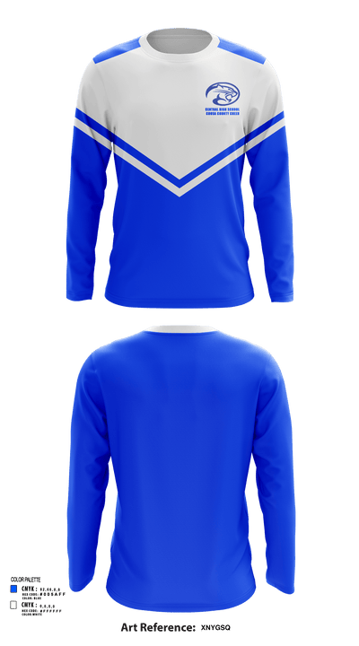 Central High School Coosa County Cheer 23586560 Long Sleeve Performance Shirt - 122