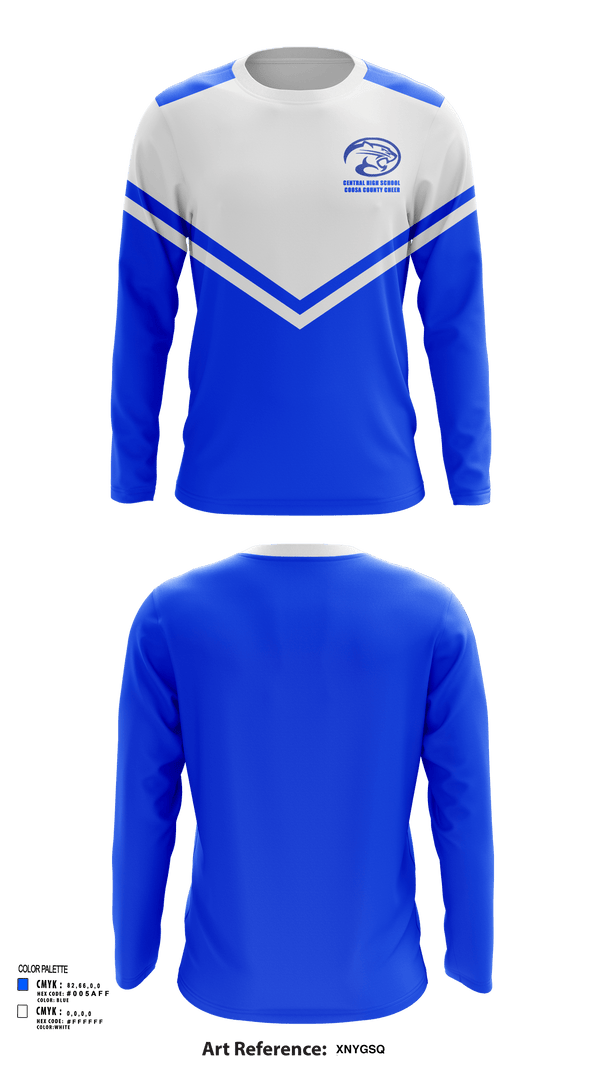 Long Sleeve Performance Shirt, Central High School Coosa County Cheer, Cheer, Teamtime, Team time, sublimation, custom sports apparel, team uniforms, spirit wear, spiritwear, sports uniforms, custom shirts, team store, custom team store, fundraiser sports, apparel fundraiser