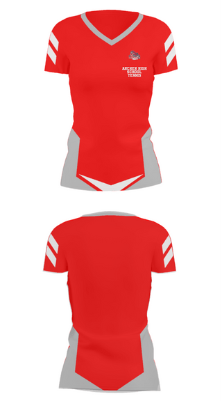Women's Short Sleeve Vneck Shirt, Archer High School Tennis, Tennis, Teamtime, Team time, sublimation, custom sports apparel, team uniforms, spirit wear, spiritwear, sports uniforms, custom shirts, team store, custom team store, fundraiser sports, apparel fundraiser