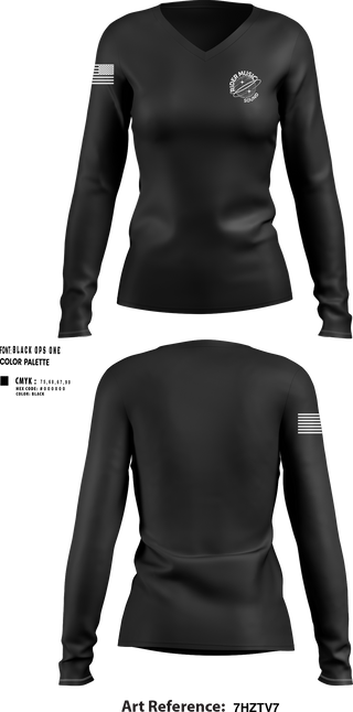 Womens Long Sleeve Vneck Shirt, Rider Music Sound, , Teamtime, Team time, sublimation, custom sports apparel, team uniforms, spirit wear, spiritwear, sports uniforms, custom shirts, team store, custom team store, fundraiser sports, apparel fundraiser