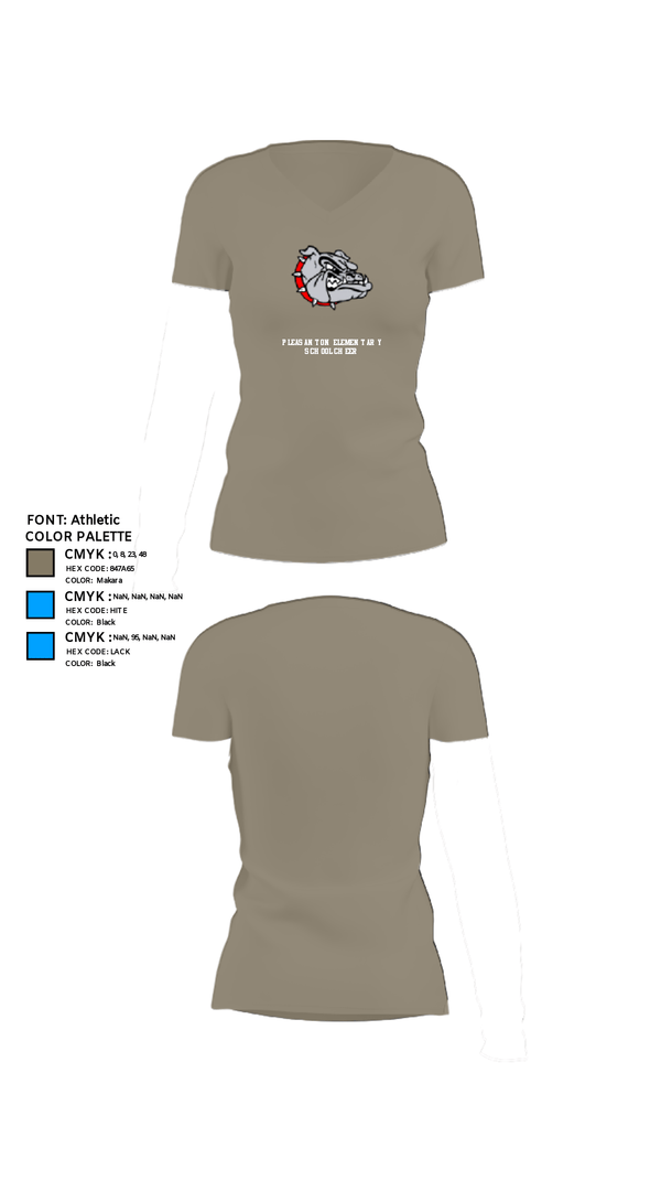 Womens Short Sleeve Vneck Shirt, Pleasanton Elementary School Cheer, Cheer, Teamtime, Team time, sublimation, custom sports apparel, team uniforms, spirit wear, spiritwear, sports uniforms, custom shirts, team store, custom team store, fundraiser sports, apparel fundraiser