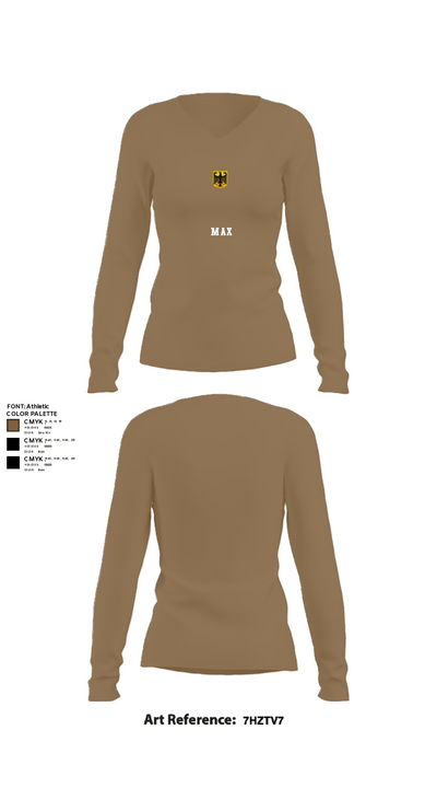 Max 65096372 Women's Long Sleeve V-neck Shirt - 2
