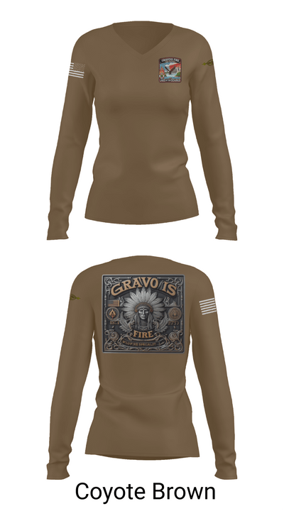 Gravois Fire Special Operations 80045989 Women's Long Sleeve V-neck Shirt - 17