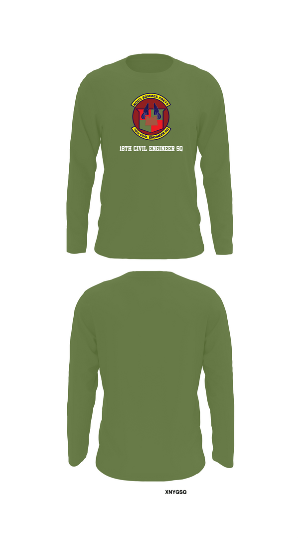 Long Sleeve Performance Shirt, 18th Civil Engineer Sq, Air Force, Teamtime, Team time, sublimation, custom sports apparel, team uniforms, spirit wear, spiritwear, sports uniforms, custom shirts, team store, custom team store, fundraiser sports, apparel fundraiser