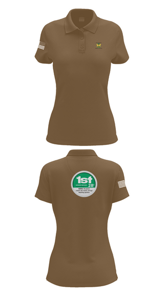 Womens Short Sleeve Performance Polo, 28th MP Company, National Guard, Teamtime, Team time, sublimation, custom sports apparel, team uniforms, spirit wear, spiritwear, sports uniforms, custom shirts, team store, custom team store, fundraiser sports, apparel fundraiser