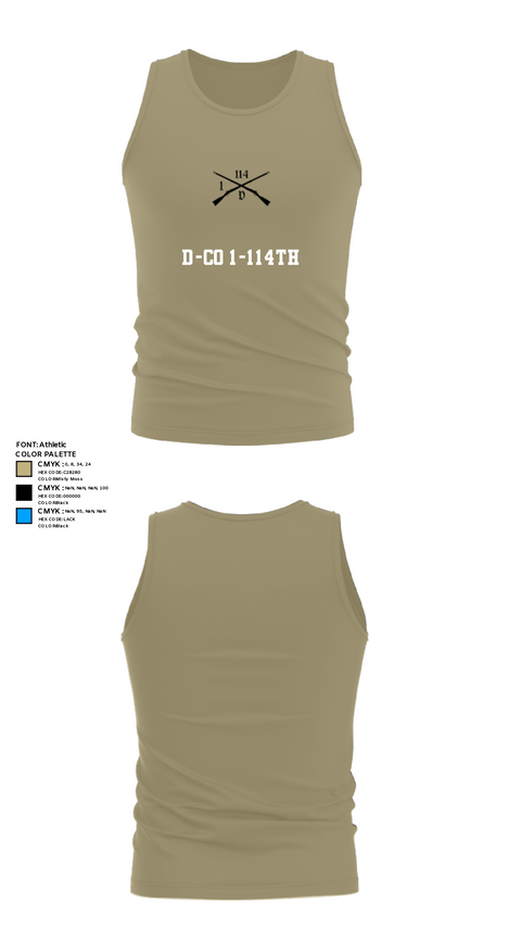 Tank Top, D-co 1-114th, Army, Teamtime, Team time, sublimation, custom sports apparel, team uniforms, spirit wear, spiritwear, sports uniforms, custom shirts, team store, custom team store, fundraiser sports, apparel fundraiser