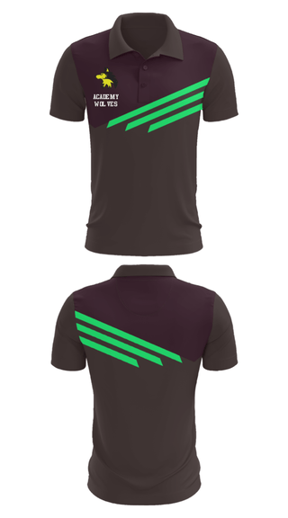 Short Sleeve Performance Polo, Academy Wolves, Baseball, Teamtime, Team time, sublimation, custom sports apparel, team uniforms, spirit wear, spiritwear, sports uniforms, custom shirts, team store, custom team store, fundraiser sports, apparel fundraiser