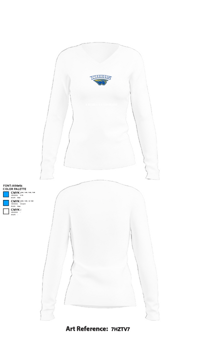 Rice Lake High School Golf 35944103 Women's Long Sleeve V-neck Shirt - 15