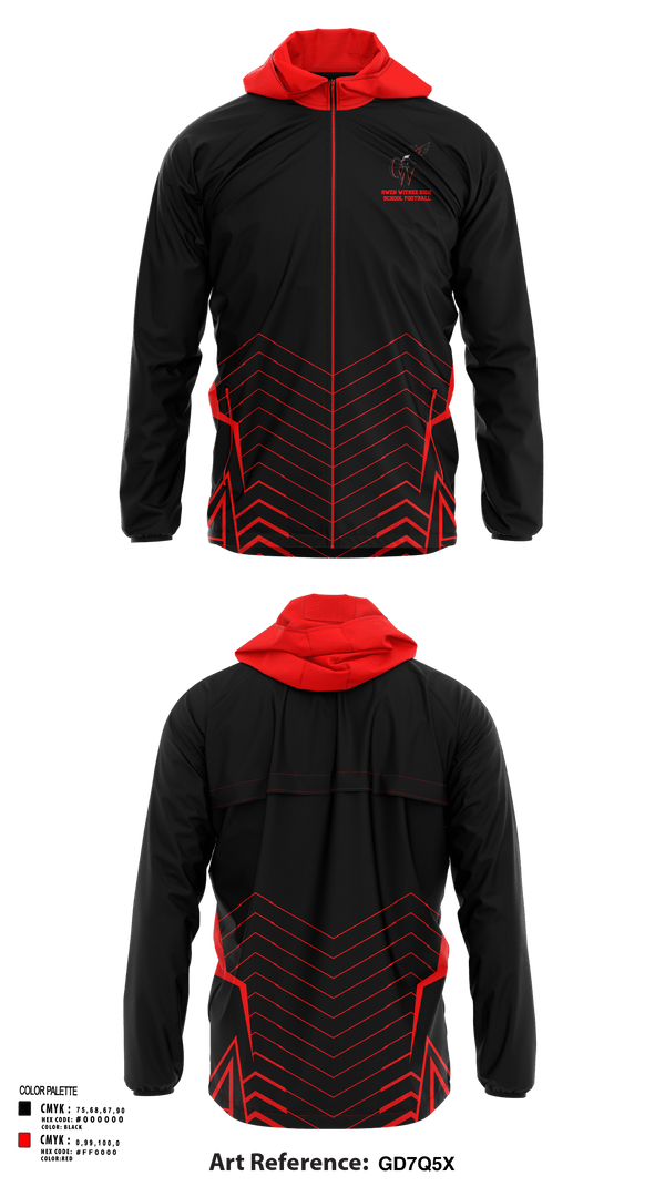 Windbreaker, Owen-Withee High School Football, Football, Teamtime, Team time, sublimation, custom sports apparel, team uniforms, spirit wear, spiritwear, sports uniforms, custom shirts, team store, custom team store, fundraiser sports, apparel fundraiser