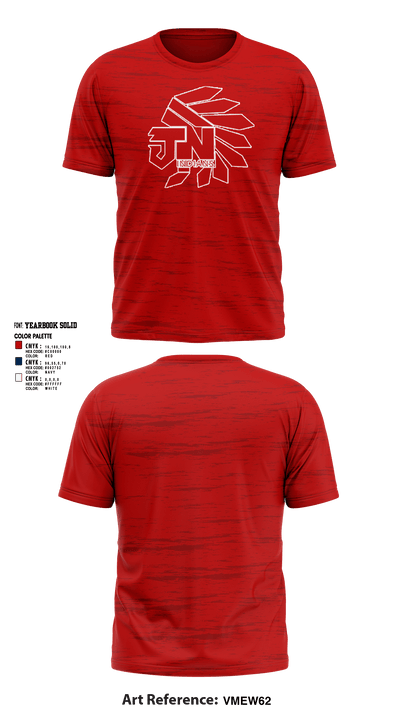 Jim Ned High School Tennis 68965305 Short Sleeve Performance Shirt - 1