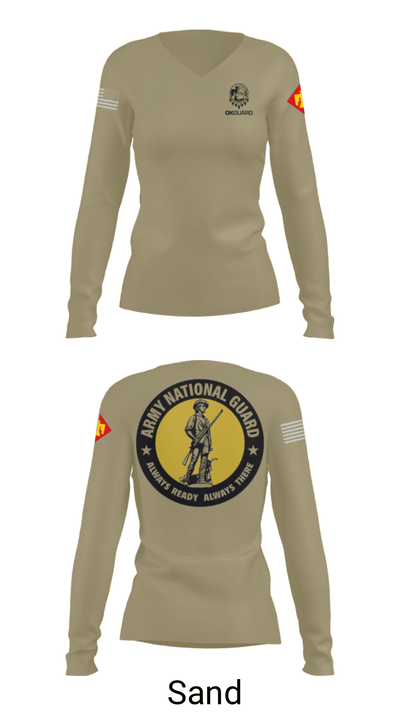 Recruiting & Retention Battalion 95903895 Women's Long Sleeve V-neck Shirt - 92
