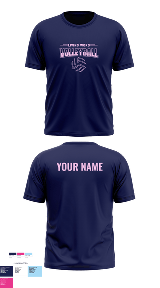 Short Sleeve Performance Shirt, Living Word Academy Volleyball, Women's Volleyball, Teamtime, Team time, sublimation, custom sports apparel, team uniforms, spirit wear, spiritwear, sports uniforms, custom shirts, team store, custom team store, fundraiser sports, apparel fundraiser