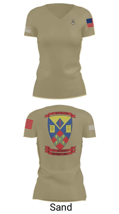 2nd battalion , 5th marines 24744641 Women's Short Sleeve V-neck Shirt - 60