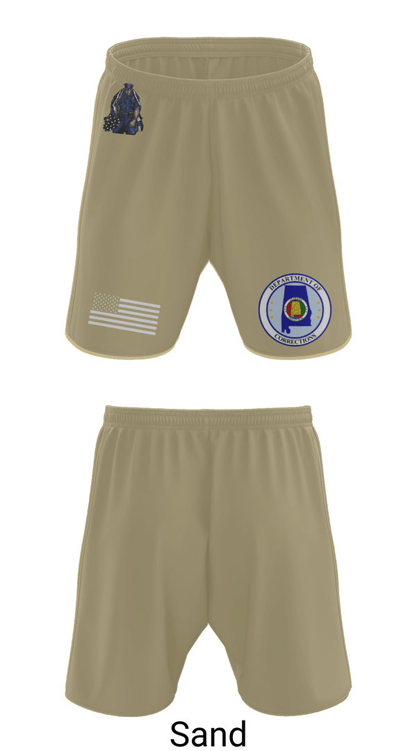 Athletic Shorts With Pockets, Alabama Department of Corrections, Police, Teamtime, Team time, sublimation, custom sports apparel, team uniforms, spirit wear, spiritwear, sports uniforms, custom shirts, team store, custom team store, fundraiser sports, apparel fundraiser