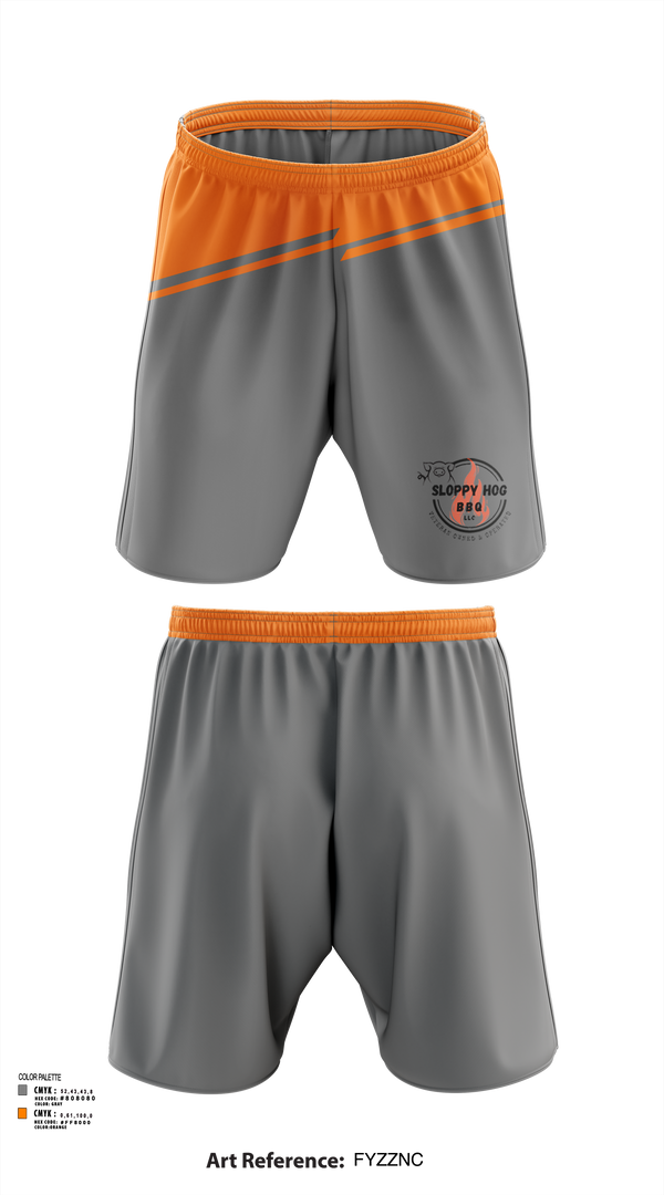 Athletic Shorts With Pockets, Sloppy Hog BBQ, , Teamtime, Team time, sublimation, custom sports apparel, team uniforms, spirit wear, spiritwear, sports uniforms, custom shirts, team store, custom team store, fundraiser sports, apparel fundraiser